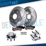 4WD Front Drilled Brake Rotor Pad Wheel Hub For 2000-2002 Dodge Dakota Durango. Fixed Price $205.27.