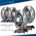 Front Rear Disc Rotors Brake Pads For Toyota Sienna Lexus RZ450E Subaru Solterra. Fixed Price $202.56.