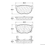 Centric Rear Disc Brake Pad For 240SX, 200SX, 300ZX, Maxima, 280ZX (105.02720). Fixed Price $43.70.