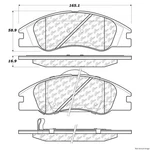 Centric Front Disc Brake Pad For Kia (105.10740). Fixed Price $39.88.