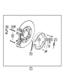 Genuine Mopar Park Brake Shoe Return Spring 5143732AA. Fixed Price $15.61.