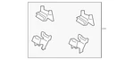 Genuine Mitsubishi Clip Set 4605B146. Fixed Price $17.36.