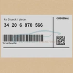 4X Genuine Bmw 34206870566 - Torx Bolt. Fixed Price $33.01.