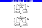Ate 13.0460-0534.2 Accessory Kit,disc Brake Pad For Citro N,mazda,mitsubishi,pe. Fixed Price $23.75.