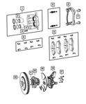 Genuine Mopar Disc Brake Pad Spring Kit 68456059AA. Fixed Price $49.35.