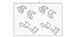 Genuine Toyota Disc Brake Anti-rattle Clip Set 04948-60050. Fixed Price $18.31.