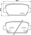 Brembo 54 062 Brake Pad Set, Disc For Mitsubishi (gac). Fixed Price $112.52.