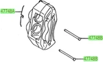 Toyota 4RUNNER 96-02 Front Brake Caliper Pins And Anti-rattle Spring Genuine Oem. Fixed Price $43.00.