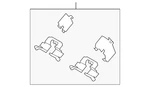Genuine Mazda Disc Brake Anti-rattle Clip Set K0Y1-26-49ZA. Fixed Price $15.75.