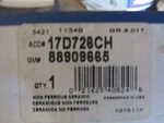 Oem # 88909665 Gm Ac Delco 17D726CH New Disc Brake Pad Kit. Fixed Price $44.88.