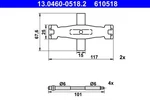 For Ate 13.0460-0518.2 Accessory Kit, Disc Brake Pad. Fixed Price $27.97.
