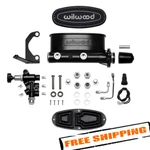 Wilwood 261-13270-BK Tandem Master Cylinder Kit W/ Bracket & Valve, 1-1/8" Bore. Fixed Price $441.10.