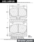 Centric Front Disc Brake Pad For 05-12 Acura Rl (102.10910). Fixed Price $32.28.