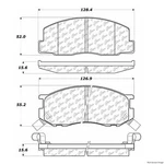 Centric Front Disc Brake Pad For 1984-1989 Toyota Van (105.02630). Fixed Price $52.06.