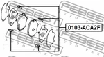 Febest 2000-2005 Toyota RAV4 Disc Brake Clip Set 0103-ACA2F. Fixed Price $39.00.