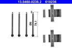 Ate 13.0460-0236.2 Accessory Kit, Disc Brake Pad For Mercedes-benz. Fixed Price $12.03.