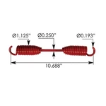Spring 104.10241HD E-10197 R567503 818278 E10197 E5479A 19-915. Fixed Price $12.09.