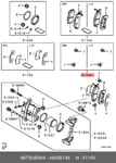Genuine Oe Clip Set Front Brake 4605B146 For Mitsubishi 4605-B146. Fixed Price $18.86.