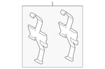 Genuine Toyota Disc Brake Anti-rattle Clip Set 04947-60150. Fixed Price $24.11.