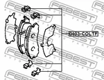 Febest 2002-2012 Mitsubishi Lancer Disc Brake Clip Set 0403-COLTF. Fixed Price $39.00.
