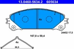 Ate Brake Pad Set Disc 13.0460-5634.2. Fixed Price $107.06.