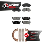 Front Rear Semi-metallic Brake Pads Parking Shoes Kit For 2003-2007 Jeep Liberty. Fixed Price $65.80.