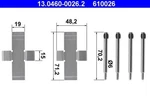 Ate Disc Brake Pads Accessory Kit For Mercedes W108 W109 0009910360. Fixed Price $8.07.