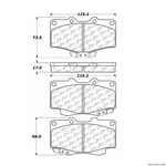Centric Front Disc Brake Pad For Hilux, Tacoma, 4RUNNER (106.04360). Fixed Price $46.06.