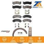 Front Rear Semi-metallic Brake Pads Parking Shoe Kit For Chevrolet Avalanche Gmc. Fixed Price $106.08.