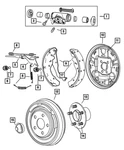 Genuine Mopar Brake Shoe Hold Down Clip 5114192AA. Fixed Price $31.63.