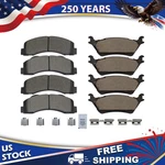 Front And Rear Ceramic Brake Pads With Hardware Kit 2012 2020 Ford F-150. Fixed Price $41.03.