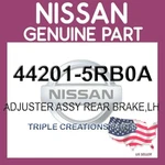 Genuine Nissan 44201-5RB0A Adjuster Assy Rear Brake Lh 442015RB0A Oem. Fixed Price $38.74.