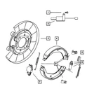 Genuine Mopar Brake Shoe Hold Down Spring Kit 5014038AA. Fixed Price $34.07.