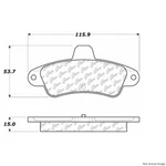 Centric Rear Disc Brake Pad For Contour, Cougar, Mystique (300.06610). Fixed Price $33.26.