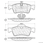 Centric Rear Disc Brake Pad For Mercedes-benz (103.11220). Fixed Price $32.29.