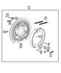 Genuine Mopar Upper Shoe Return Spring 68003607AA. Fixed Price $6.44.