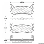 Centric Rear Disc Brake Pad For Escort, Miata, Tracer, Protege (103.06360). Fixed Price $24.69.