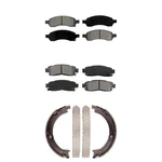 Front Brake Pads Rear Parking Shoes Kit For Gmc Acadia 2007-2017 OE9T. Fixed Price $78.86.