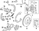 Genuine Audi Park Brake Shoes Spring 971-609-715. Fixed Price $5.31.