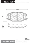 Centric Rear Disc Brake Pad Set For Grand Caravan, Journey+more (105.15960). Fixed Price $47.95.