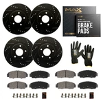 Front & Rear Drilled Slotted Rotors + Pads For Chevy Silverado 1500 Gmc Sierra. Fixed Price $329.99.