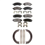 Front Brake Pads Rear Parking Shoes Kit For Gmc Acadia 2007-2017 Oeup. Fixed Price $84.93.