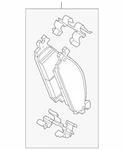 Oem New 2012-2019 Ford Explorer Flex Taurus Sedan Dohc Brake Pads GB5Z-2001-A. Fixed Price $107.14.