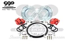 57-68 Caddy Cadillac Rear Big Brake 13" Disc Conversion Kit Red. Fixed Price $755.25.