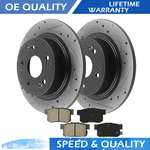 Rear Disc Rotors And Ceramic Brake Pads For Honda Pilot 2003-2008. Fixed Price $65.02.