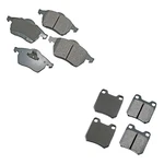 Akebono Euro Front Rear Ceramic Disc Brake Pad Kit For 9-3 900 L200 L300 LW300. Fixed Price $120.95.