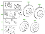 Genuine Toyota RAV4 Prime 22-25 Front & Rear Brake Pads, Shims, Rotors Kit Oem. Fixed Price $624.90.