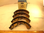4 Pcs Ford 1988 & 1989 Festiva Rear Brake Shoe Lining, One Kit, E8BZ-2200-A. Fixed Price $44.95.