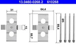 Ate 13.0460-0268.2 Accessory Kit, Disc Brake Pad For Mercedes-benz. Fixed Price $19.42.