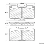 Centric Front Disc Brake Pad For 3000GT, Stealth (102.05310). Fixed Price $26.28.